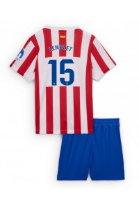 Atletico Madrid Clement Lenglet #15 Babyklær Hjemme Fotballdrakt til barn 2025-26 Korte ermer (+ Korte bukser)